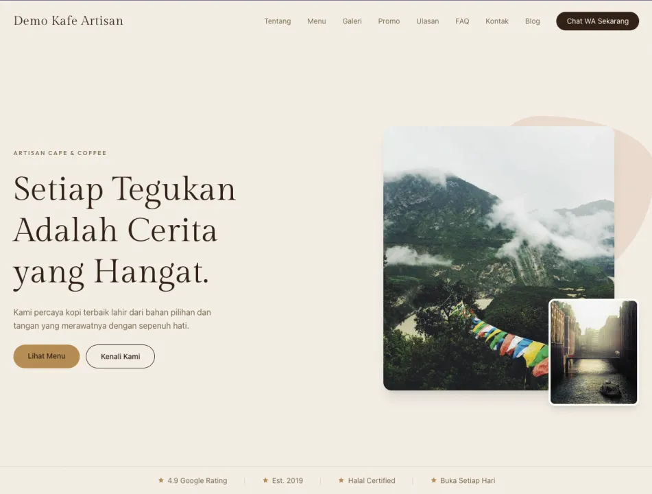 Template Kafe Artisan