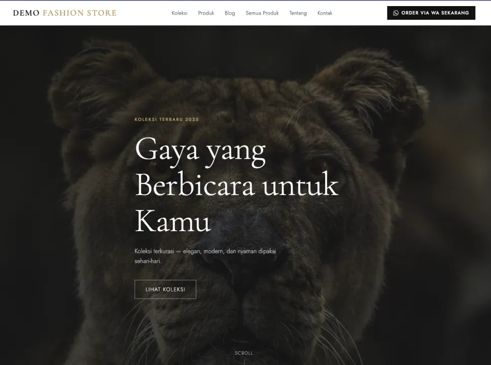 Template Fashion & Pakaian