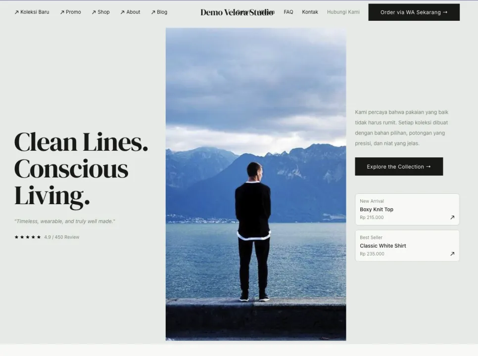 Template Fashion Minimal Studio