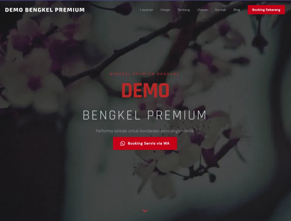 Template Bengkel & Otomotif Premium
